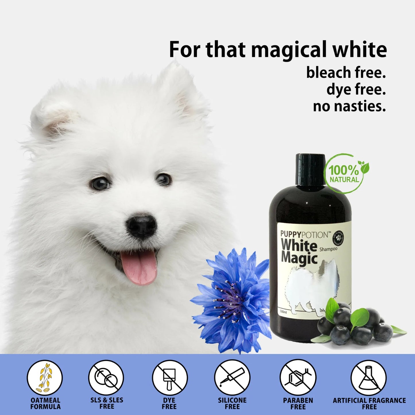 WHITE MAGIC 白毛犬專用燕麥沐浴露 500ml | 寵物橫町