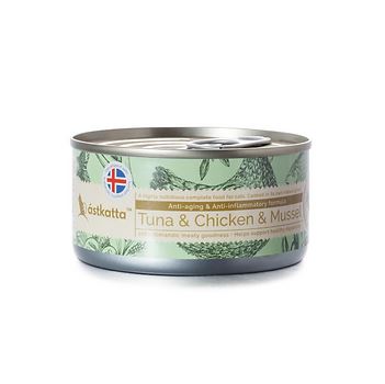 抗衰老長壽配方 - 冰島貓主食罐(吞拿魚、鷄肉、蚌) | 寵物橫町