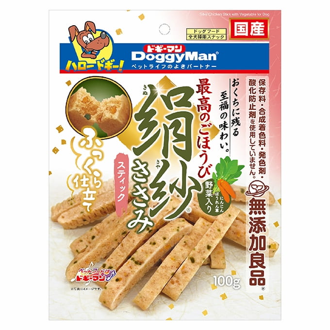 絹紗野菜雞胸肉粗條|寵物橫町