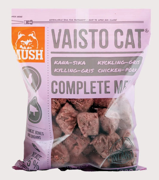 MUSH芬蘭生肉糧 - VAISTO原始系列急凍貓糧(雞+極光豬800g)｜寵物橫町